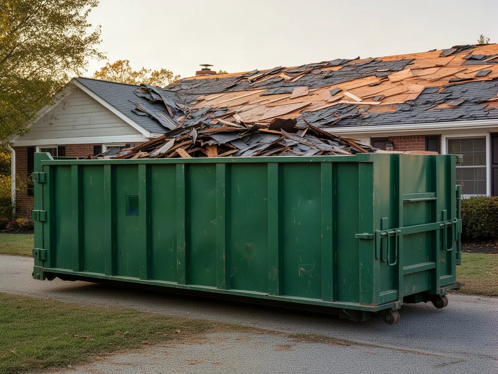 Roll-off dumpster from Will & Benny's Dumpster Rental in Dallas, TX